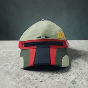 Star Wars Boba Fett Helmet Baseball Cap Adjustable Green Red Hat